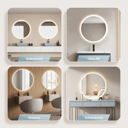 Ronde Spiegel 80 cm - Anti-Condens & Inbouw Led
