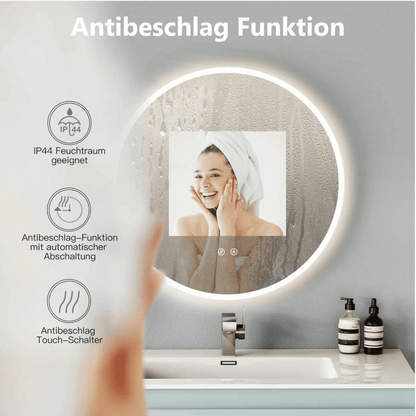 Ronde Spiegel 80 cm - Anti-Condens & Inbouw Led