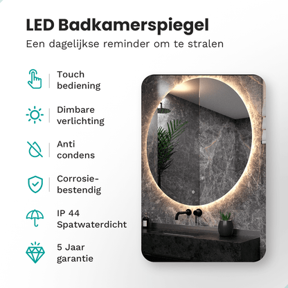 Badkamerspiegel - 120cm - Frameloos